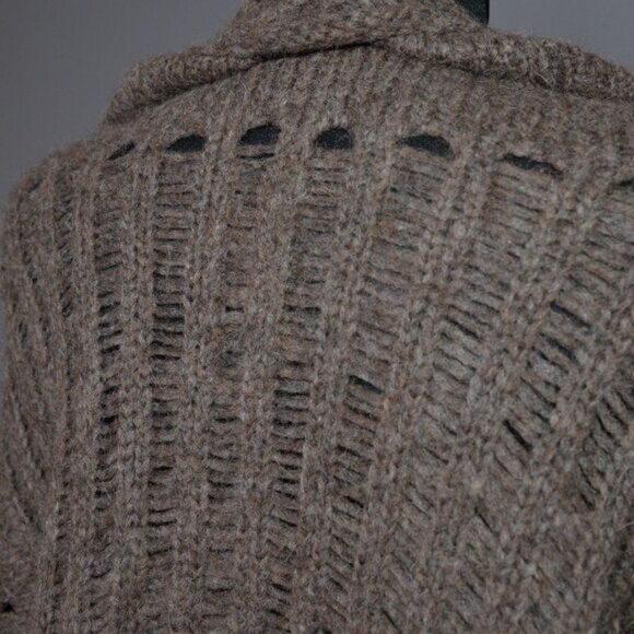 Rick Owens FW09 Crust Alpaca Merino Wool Knit Open Sweater Sz L - Picture 8 of 12